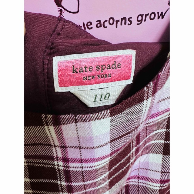 kate spade new york(ケイトスペードニューヨーク)の【110】Kate Spadeチェックワンピース キッズ/ベビー/マタニティのキッズ服女の子用(90cm~)(ワンピース)の商品写真