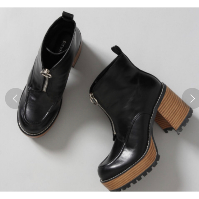 JEANASIS(ジーナシス)のJEANASIS ジップデザインヒールブーツ レディースの靴/シューズ(ブーツ)の商品写真