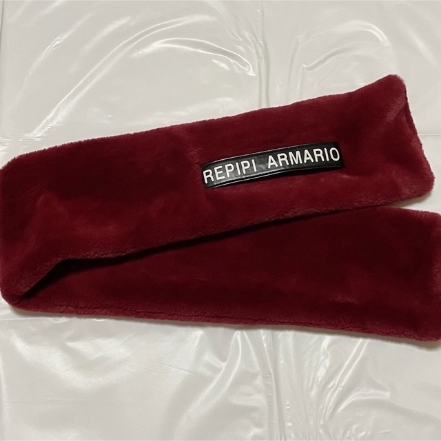 repipi armario(レピピアルマリオ)のrepipi armario レピピアルマリオ ボルドー ファーマフラー キッズ/ベビー/マタニティのこども用ファッション小物(マフラー/ストール)の商品写真