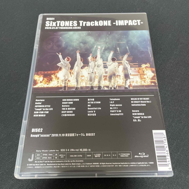 SixTONES(ストーンズ)のSixTONES TrackONE IMPACT 通常Blu-ray エンタメ/ホビーのDVD/ブルーレイ(ミュージック)の商品写真