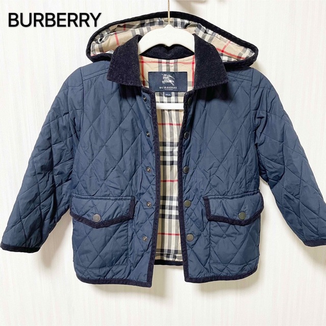 BURBERRY(バーバリー)のバーバリー キルティング　コート　100  ネイビー　ノバチェック キッズ/ベビー/マタニティのキッズ服男の子用(90cm~)(コート)の商品写真