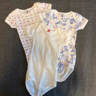 プチバトー(PETIT BATEAU)のプチバトー　半袖ボディ　67cm 3枚セット(肌着/下着)