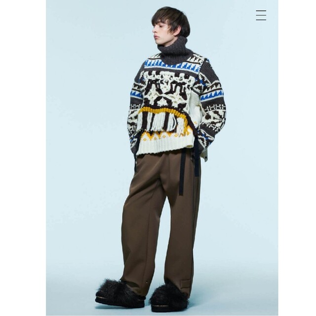 無地・新色登場! sacai スウェット型ニット サイズ1