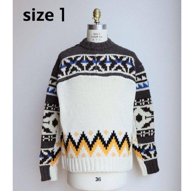 レビュー高評価のおせち贈り物 sacai 完売品 新品 サイズ１ - sacai  Pullover Knit Nordic ニット+セーター