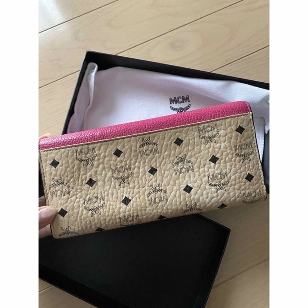 美品　長財布　MCM  ピンク　ウォレット