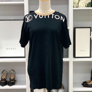 ルイヴィトン(LOUIS VUITTON)の5338 ヴィトン ロゴ コットン Tシャツ ブラック(Tシャツ(半袖/袖なし))