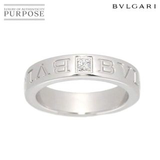 ブルガリ(BVLGARI)のブルガリ BVLGARI ダブル ロゴ 8号 リング ダイヤ 1P K18 WG ホワイトゴールド 750 指輪 VLP 90172420(リング(指輪))