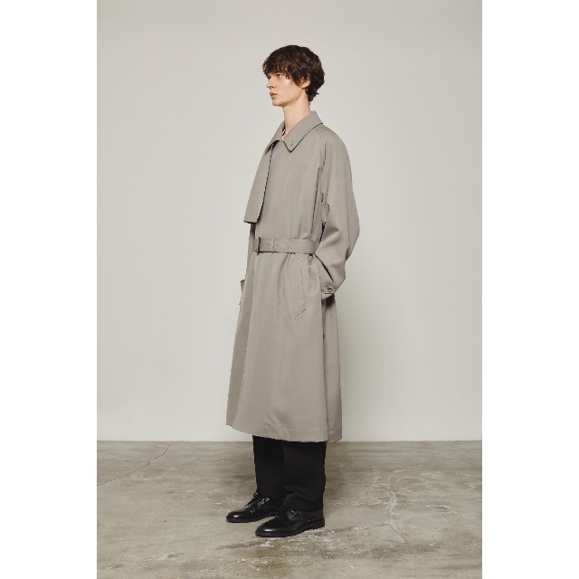 海外花系 shinya kozuka 17aw スリット トレンチコート ベージュ L