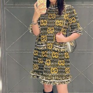 新品 GUCCI グッチ ロゴ GG マーモント ワンピース fuboru.co.id