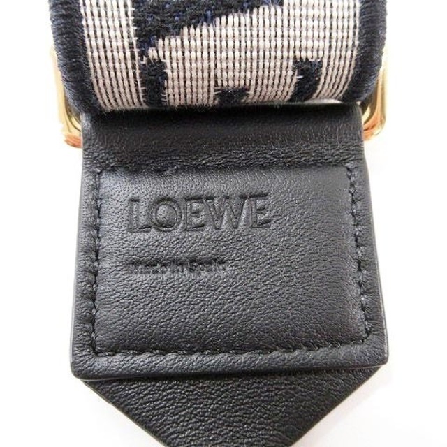 LOEWE(ロエベ)の未使用 ロエベ LOEWE アナグラム ストラップ ジャカード カーフ ネイビー レディースのファッション小物(その他)の商品写真