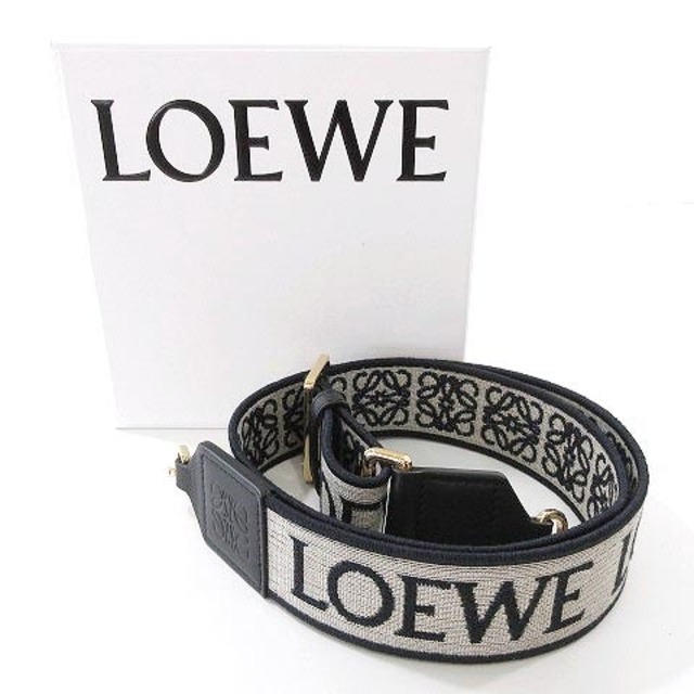 LOEWE(ロエベ)の未使用 ロエベ LOEWE アナグラム ストラップ ジャカード カーフ ネイビー レディースのファッション小物(その他)の商品写真