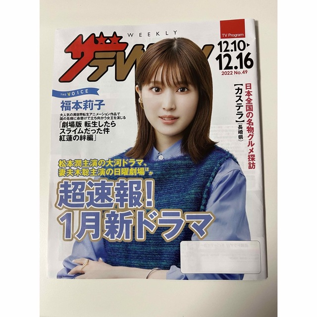 角川書店(カドカワショテン)のザ　テレビジョン　日本生命版　匿名配送 エンタメ/ホビーの雑誌(アート/エンタメ/ホビー)の商品写真