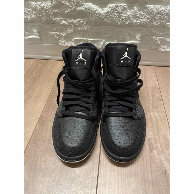 Jordan Brand（NIKE）(ジョーダン)のJordan1 Mid Glitter Black (W) 新品未使用 レディースの靴/シューズ(スニーカー)の商品写真