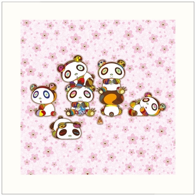 新発売 村上隆 ② 赤ちゃんパンダが群れてます!わーい! 版画