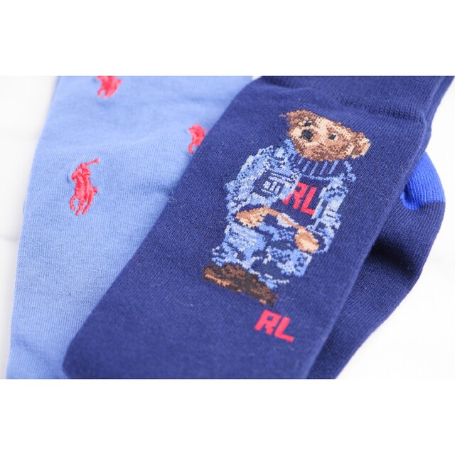 POLO RALPH LAUREN(ポロラルフローレン)のPOLOポロラルフローレンの上品でおしゃれなメンズソックス 2足セット【新品】 メンズのレッグウェア(ソックス)の商品写真