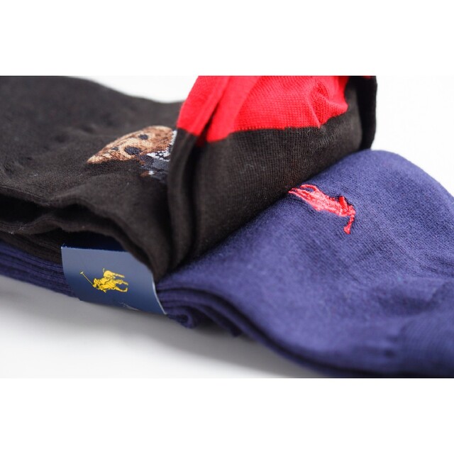 POLO RALPH LAUREN(ポロラルフローレン)のPOLOポロラルフローレンの上品でおしゃれなメンズソックス 2足セット【新品】 メンズのレッグウェア(ソックス)の商品写真