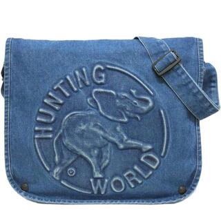 ハンティングワールド(HUNTING WORLD)のハンティング・ワールド ショルダーバッグ ゾウ ロゴ デニム JJS01187(ショルダーバッグ)