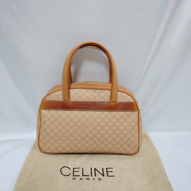 美品 CELINE マカダム柄 ミニハンドバッグ