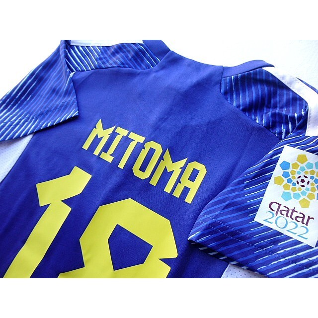 三苫　代表　1３0　子供　ユニフォーム　サッカー　ワールド 新品タグ付 キッズ/ベビー/マタニティのキッズ服男の子用(90cm~)(その他)の商品写真