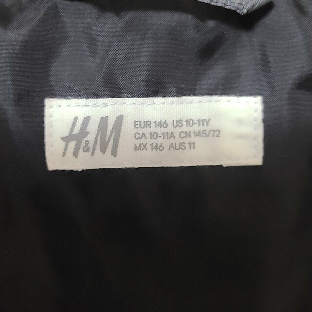 H&M(エイチアンドエム)のフード取り外し中綿コート キッズ/ベビー/マタニティのキッズ服女の子用(90cm~)(コート)の商品写真