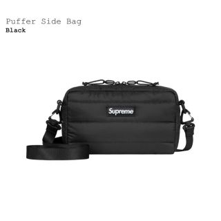 シュプリーム(Supreme)のSupreme Puffer Side Bag 黒 シュプリーム バッグ(ショルダーバッグ)