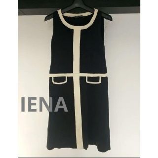 イエナ(IENA)の期間限定値下げ！IENA バイカラー ニットワンピース(ひざ丈ワンピース)