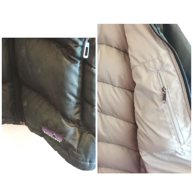 patagonia ダウンジャケット コート レディース M 黒 ブラック 撥水