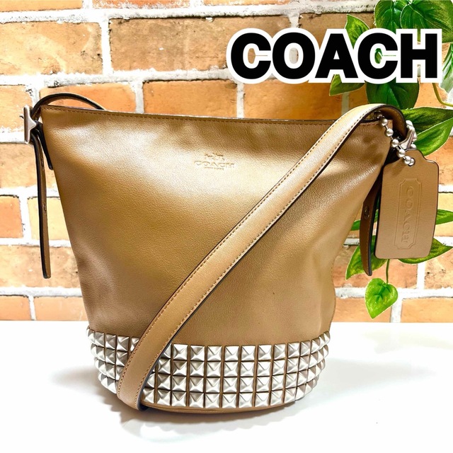 COACH コーチ ショルダーバッグ ブリーカー スタッズ ミニ ダッフル