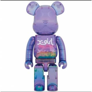 ベアブリック(BE@RBRICK)のBE@RBRICK x-girl CLEAR PURPLE 1000％(その他)