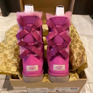 アグ(UGG)のUGGムートンブーツ24㎝　W BAILEY BOW(ブーツ)