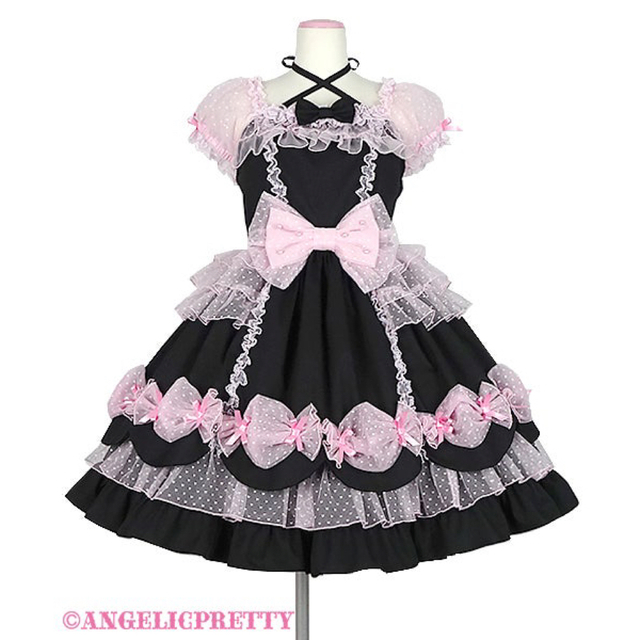 Angelic Pretty(アンジェリックプリティー)のCandy Fairyワンピースとカチューシャ レディースのワンピース(ひざ丈ワンピース)の商品写真