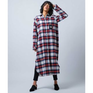 ダブルスタンダードクロージング(DOUBLE STANDARD CLOTHING)のダブスタ　ネル　ロング　シャツ　ワンピース(ロングワンピース/マキシワンピース)