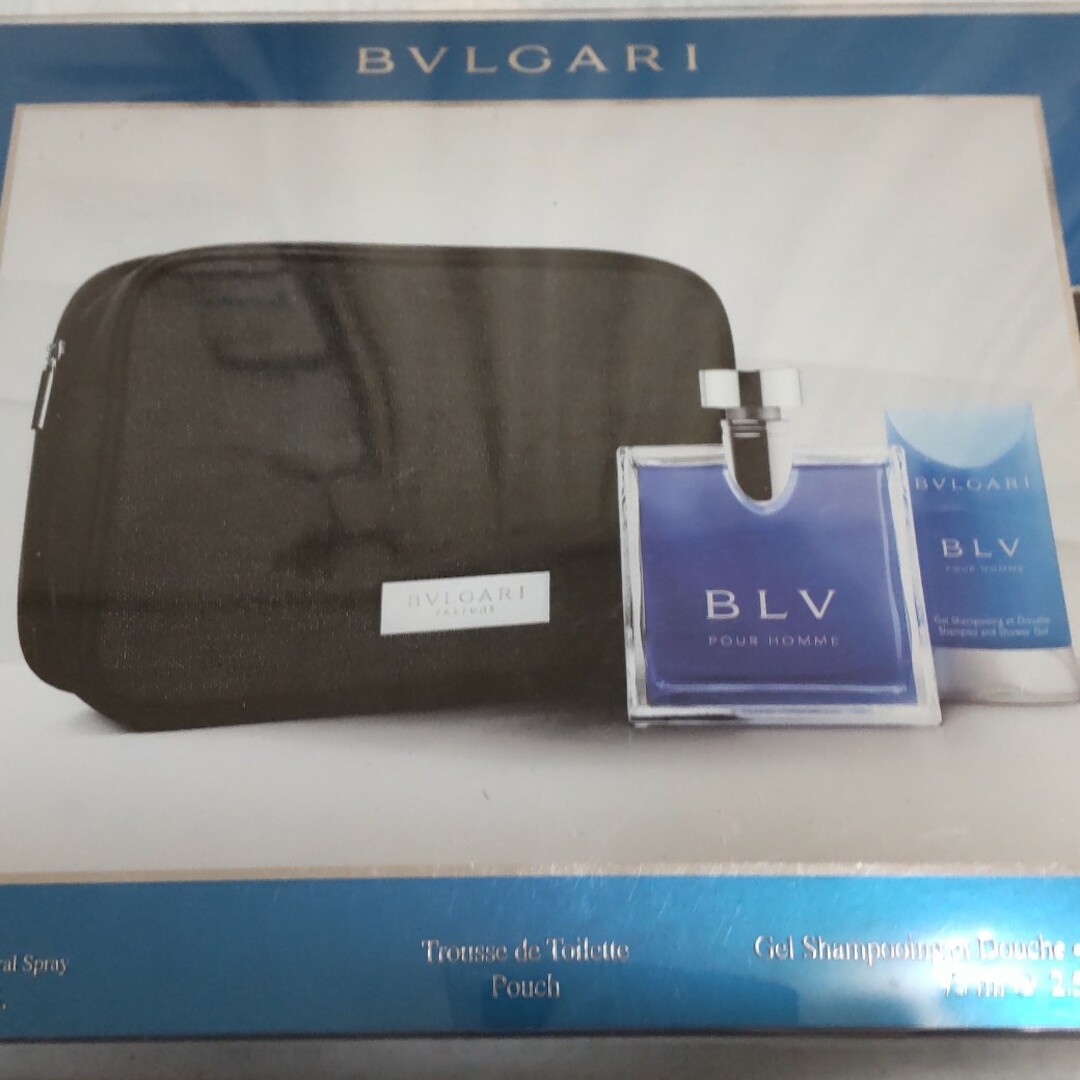 BVLGARI(ブルガリ)のBVLGARI　３点セット（香水・ジェル・ポーチ）☆ブルガリブループールオム コスメ/美容の香水(香水(男性用))の商品写真