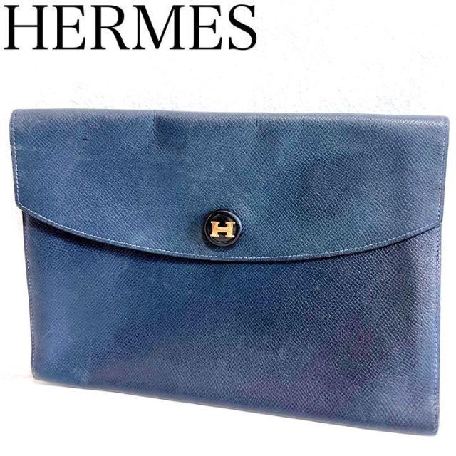 Hermes - エルメス HERMES ポシェットリオ クラッチ バッグ レザー 〇Y刻