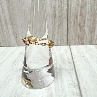 Gucci - グッチ GUCCI チェーンリング インターロッキングG K18