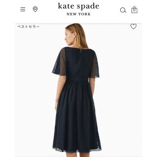 ケイトスペードニューヨーク(kate spade new york)のケイトスペード　Katespaed ワンピースバーンアウト フラッター スリーブ(ロングワンピース/マキシワンピース)