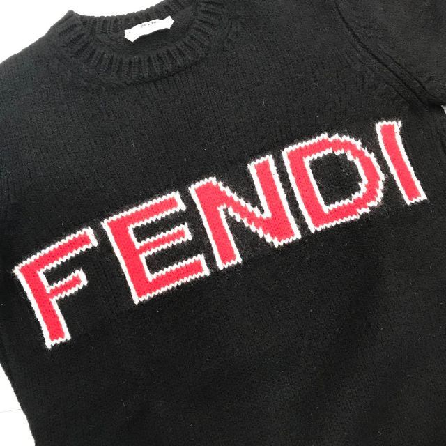 ★美品★フェンディ ニット トップス ウール ロゴ サイズ36 Sサイズ 5号 ★美品★フェンディ ニット トップス ウール ロゴ サイズ36 Sサイズ 5号