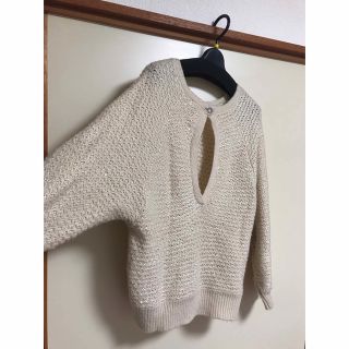 プロポーションボディドレッシング(PROPORTION BODY DRESSING)のプロポーションボディドレッシング　ベージュスパンコールドルマンニット　かわいい(ニット/セーター)