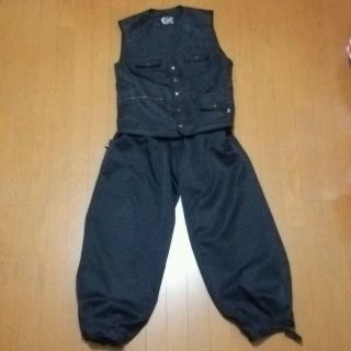 作業服 白狼 ロングニッカ 黒(その他)