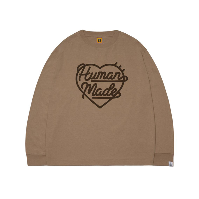 【S】HUMAN MADE HEART L/S T-SHIRT ベージュ