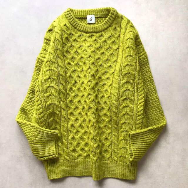 国内正規総代理店アイテム 美品△ <6(ROKU)>LIGHT CABLE KNIT