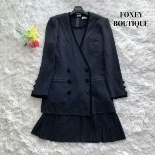 美品 フォクシー 清楚 ストレッチ ワンピース セットアップスーツ