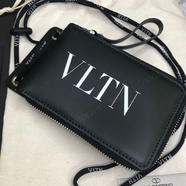 ☆VALENTINO ヴァレンティノ ロゴ ネックフォルダー ウォレット 財布折り財布