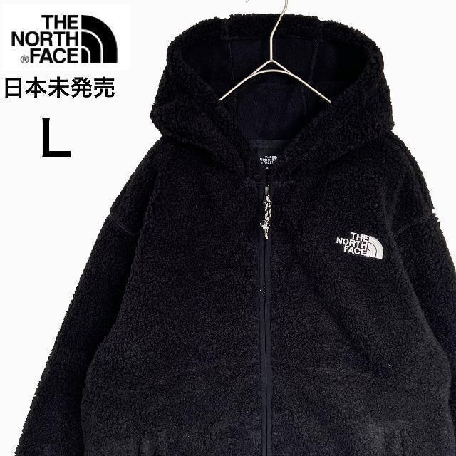 THE NORTH FACE(ザノースフェイス)の【新品未使用】大人気ザノースフェイス★メンズ ボアフリースパーカー★黒L メンズのジャケット/アウター(ブルゾン)の商品写真