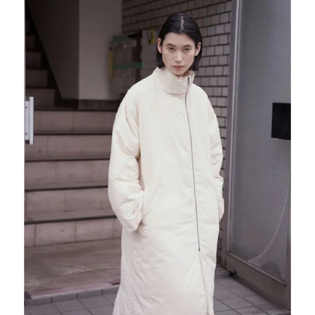 pさま専用 ENOF❤︎ warm long coat ホワイト Mサイズの通販 by a|ラクマ