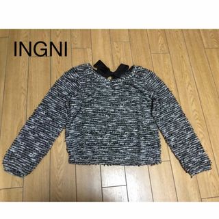 イング(INGNI)のイング　INGNI ツイード　ニット　バックリボン(ニット/セーター)