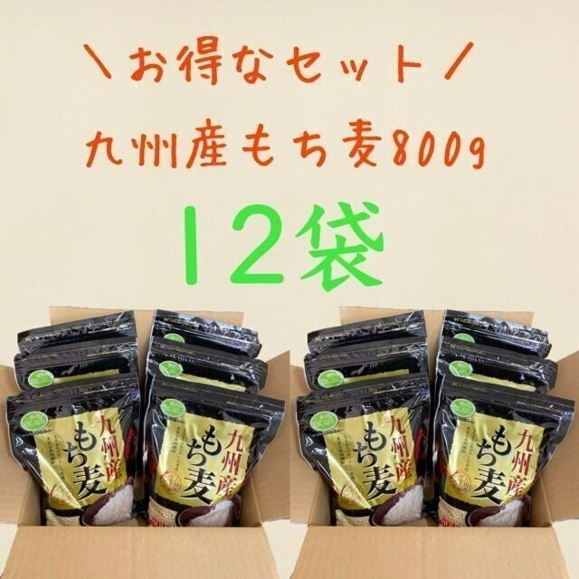 800g×12袋セット　お米　美味しい　安い　お得　送料無料】九州産もち麦　米/穀物