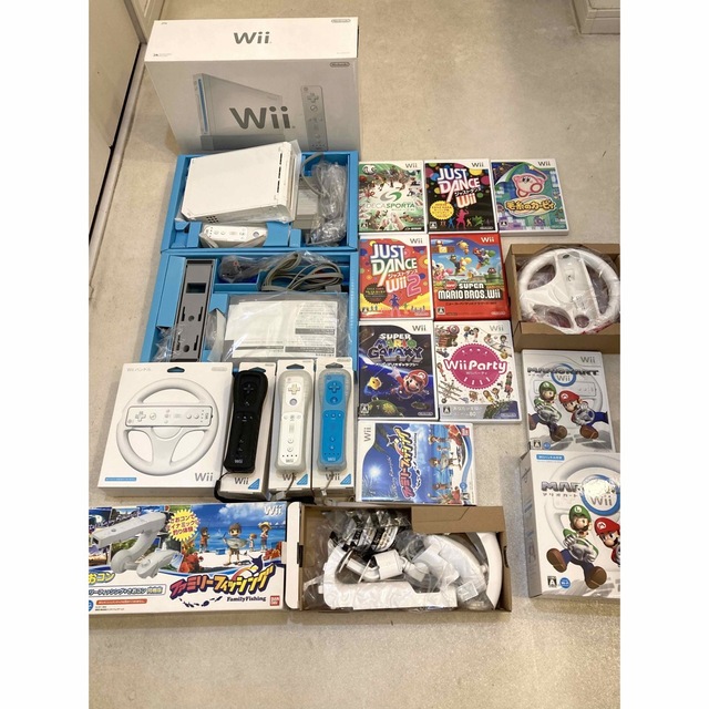 任天堂Wii 本体ゲームソフトセット マリオカート スーパーマリオ他