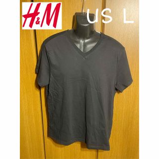 エイチアンドエム(H&M)のH&M Ｖネック 黒 Tシャツ(Tシャツ/カットソー(半袖/袖なし))