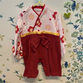ロンパース　女の子　袴　振袖　80サイズ(和服/着物)